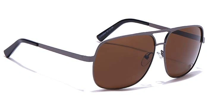 JRS by Coolwinks S15C5644 Brown Tinted Retro Square Sunglasses for Men and Women-BROWN-2