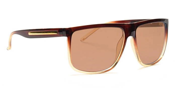 JRS by Coolwinks S15C6362 Brown Tinted Retro Square Sunglasses for Men and Women-BROWN-2