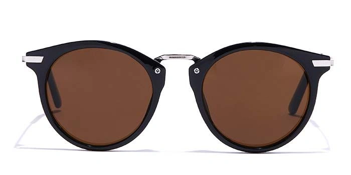 JRS by Coolwinks S15A5737 Brown Tinted Round Sunglasses for Men and Women-