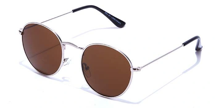 JRS by Coolwinks S15A5742 Brown Tinted Round Sunglasses for Men and Women-BROWN-1