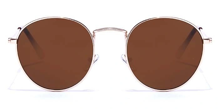 JRS by Coolwinks S15B5742 Brown Tinted Round Sunglasses for Men and Women-