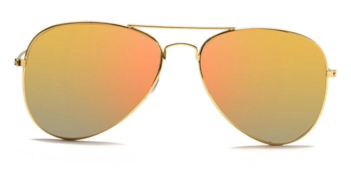 JRS by Coolwinks S25A6303 Gold Mirror Pilot Sunglasses for Men and Women-