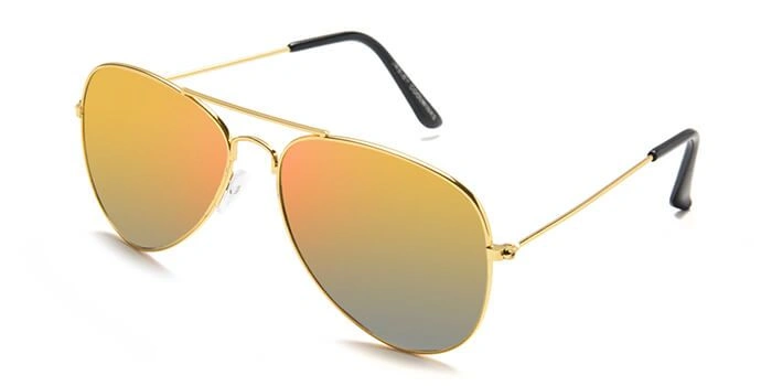 JRS by Coolwinks S25A6303 Gold Mirror Pilot Sunglasses for Men and Women-GOLD-1