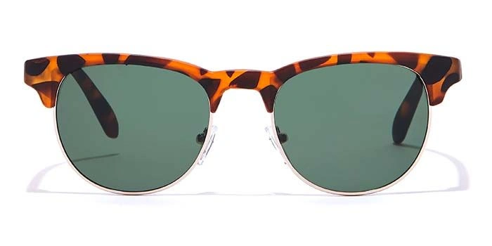 JRS by Coolwinks S35C5693 Green Tinted Clubmaster Sunglasses for Men and Women-