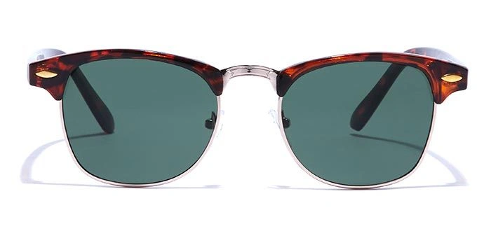 JRS by Coolwinks S35C5990 Green Tinted Clubmaster Sunglasses for Men and Women-