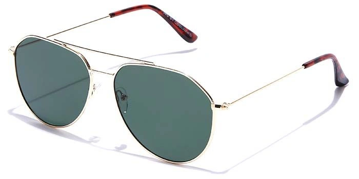 JRS by Coolwinks S35A5948 Green Tinted Pilot Sunglasses for Men and Women-GREEN-1