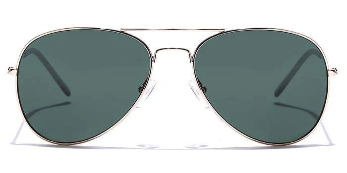 JRS by Coolwinks S35A6011 Green Tinted Pilot Sunglasses for Men and Women-