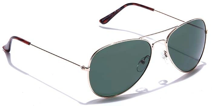 JRS by Coolwinks S35A6011 Green Tinted Pilot Sunglasses for Men and Women-GREEN-2