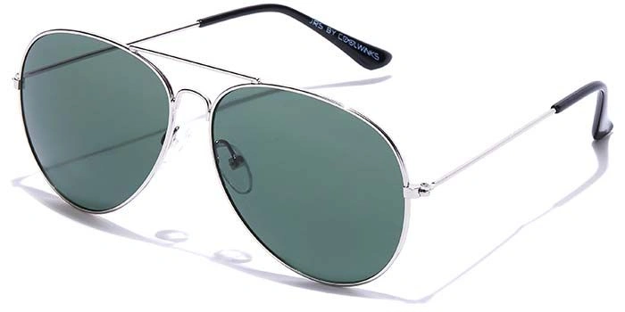 JRS by Coolwinks S35B5885 Green Tinted Pilot Sunglasses for Men and Women-GREEN-1