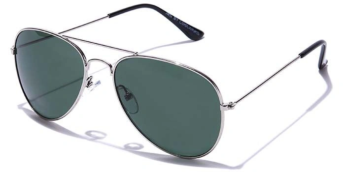 JRS by Coolwinks S35B6011 Green Tinted Pilot Sunglasses for Men and Women-GREEN-1