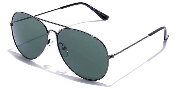 JRS by Coolwinks S35C5885 Green Tinted Pilot Sunglasses for Men and Women-GREEN-1