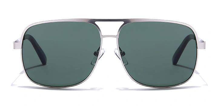 JRS by Coolwinks S35A5646 Green Tinted Retro Square Sunglasses for Men and Women-