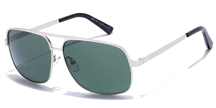 JRS by Coolwinks S35A5646 Green Tinted Retro Square Sunglasses for Men and Women-GREEN-1