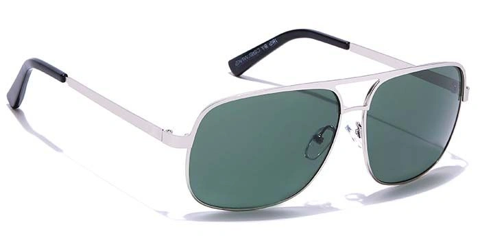 JRS by Coolwinks S35A5646 Green Tinted Retro Square Sunglasses for Men and Women-GREEN-2