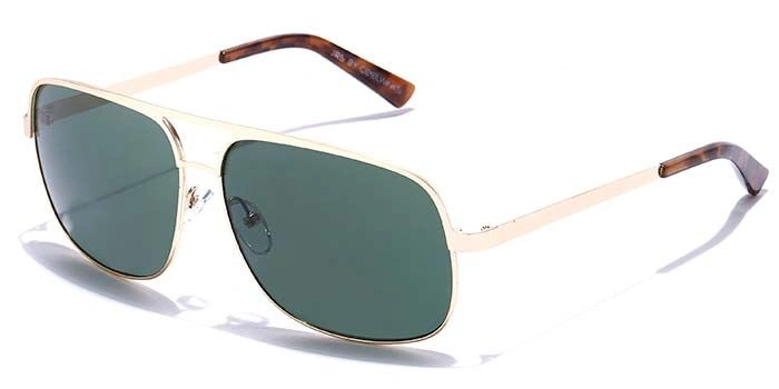 JRS by Coolwinks S35B5646 Green Tinted Retro Square Sunglasses for Men and Women-GREEN-1