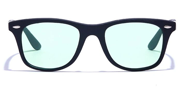 JRS by Coolwinks S35B6346 Green Tinted Retro Square Sunglasses for Men and Women-