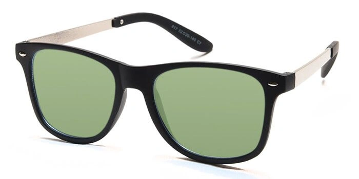 JRS by Coolwinks S35C6377 Green Tinted Retro Square Sunglasses for Men and Women-GREEN-1