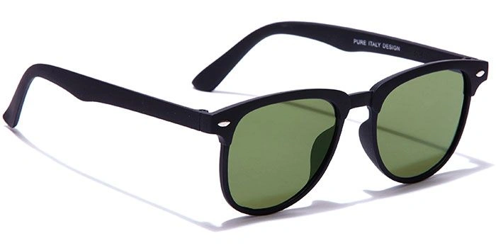 JRS by Coolwinks S35C6554 Green Tinted Retro Square Sunglasses for Men and Women-GREEN-2