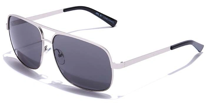 JRS by Coolwinks S16A5642 Grey Tinted Retro Square Sunglasses for Men and Women-GREY-1