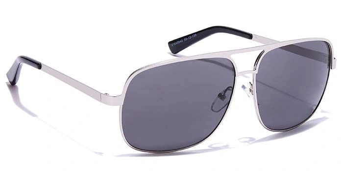 JRS by Coolwinks S16A5642 Grey Tinted Retro Square Sunglasses for Men and Women-GREY-2