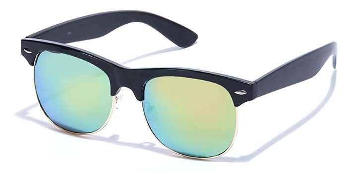 JRS by Coolwinks S67B6400 MultiColor Mirror Clubmaster Sunglasses for Men and Women-MULTICOLOR-1