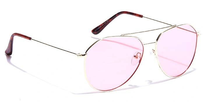 JRS by Coolwinks S17A5955 Pink Tinted Pilot Sunglasses for Men and Women-PINK-2