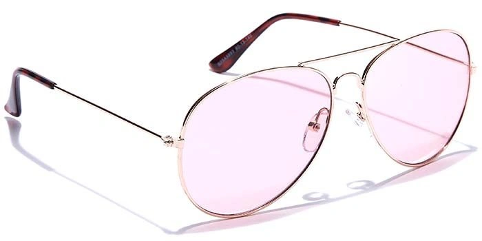 JRS by Coolwinks S23A5893 Pink Tinted Pilot Sunglasses for Men and Women-PINK-2