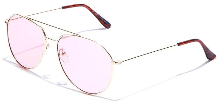 JRS by Coolwinks S23A5956 Pink Tinted Pilot Sunglasses for Men and Women-PINK-1