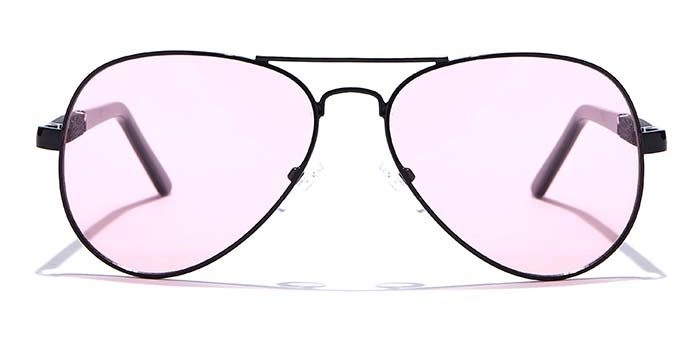 JRS by Coolwinks S23A5977 Pink Tinted Pilot Sunglasses for Men and Women-