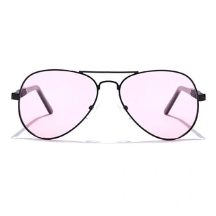 JRS by Coolwinks S23A5977 Pink Tinted Pilot Sunglasses for Men and Women