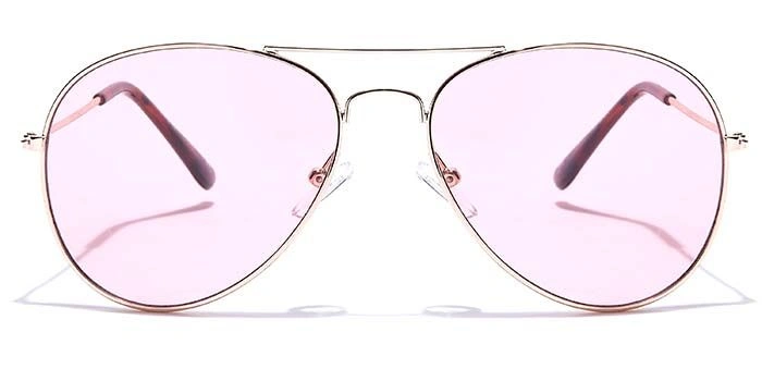 JRS by Coolwinks S23B5675 Pink Tinted Pilot Sunglasses for Men and Women-