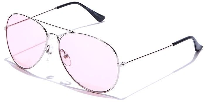 JRS by Coolwinks S23B5893 Pink Tinted Pilot Sunglasses for Men and Women-PINK-1