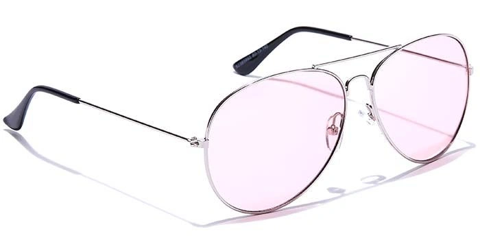 JRS by Coolwinks S23B5893 Pink Tinted Pilot Sunglasses for Men and Women-PINK-2