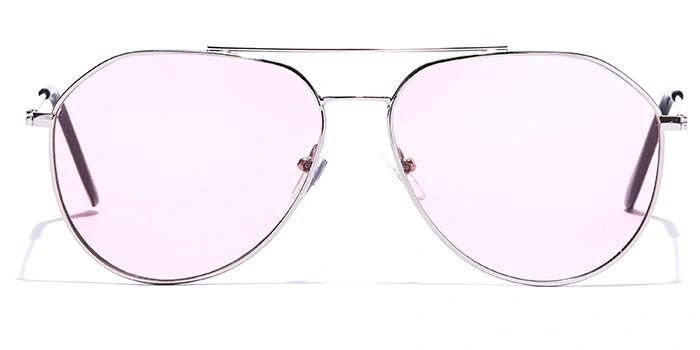 JRS by Coolwinks S23B5956 Pink Tinted Pilot Sunglasses for Men and Women-