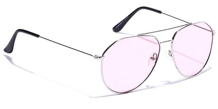 JRS by Coolwinks S23B5956 Pink Tinted Pilot Sunglasses for Men and Women-PINK-2