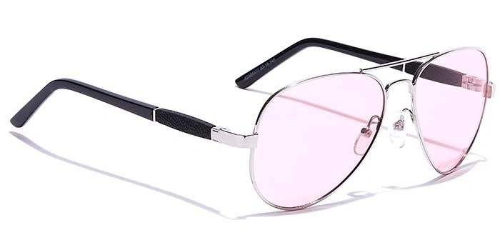 JRS by Coolwinks S23B5977 Pink Tinted Pilot Sunglasses for Men and Women-PINK-2