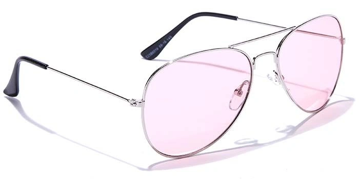 JRS by Coolwinks S23B6019 Pink Tinted Pilot Sunglasses for Men and Women-PINK-2