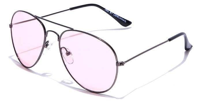 JRS by Coolwinks S23C5675 Pink Tinted Pilot Sunglasses for Men and Women-PINK-1