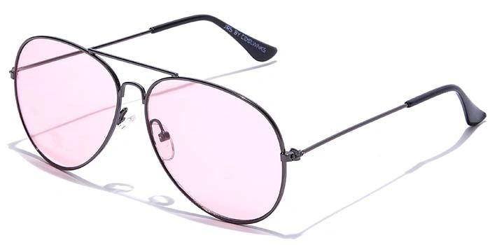 JRS by Coolwinks S23C5893 Pink Tinted Pilot Sunglasses for Men and Women-PINK-1