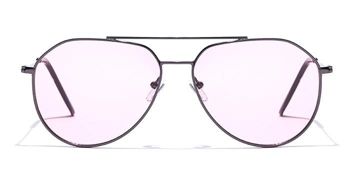 JRS by Coolwinks S23C5956 Pink Tinted Pilot Sunglasses for Men and Women-