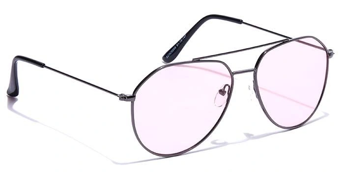 JRS by Coolwinks S23C5956 Pink Tinted Pilot Sunglasses for Men and Women-PINK-2