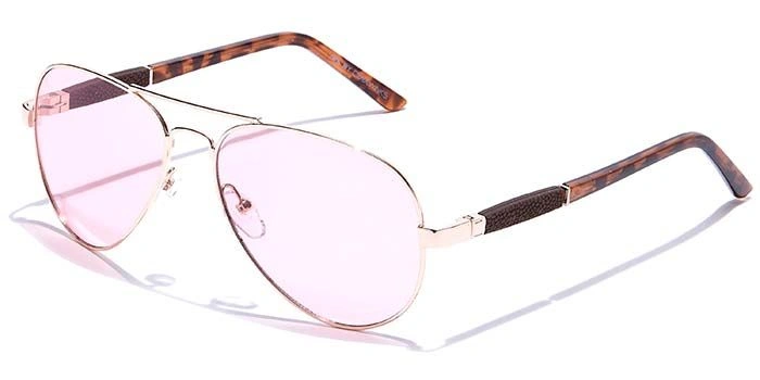 JRS by Coolwinks S23C5977 Pink Tinted Pilot Sunglasses for Men and Women-PINK-1