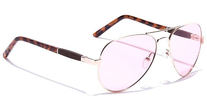 JRS by Coolwinks S23C5977 Pink Tinted Pilot Sunglasses for Men and Women-PINK-2