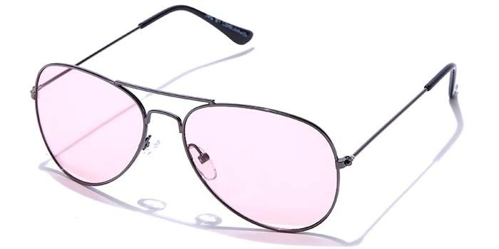 JRS by Coolwinks S23C6019 Pink Tinted Pilot Sunglasses for Men and Women-PINK-1