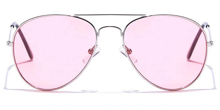 JRS by Coolwinks S33A5673 Pink Tinted Pilot Sunglasses for Men and Women-