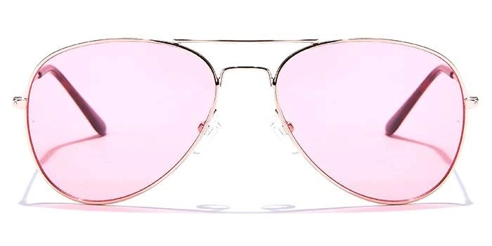 JRS by Coolwinks S33A6017 Pink Tinted Pilot Sunglasses for Men and Women-