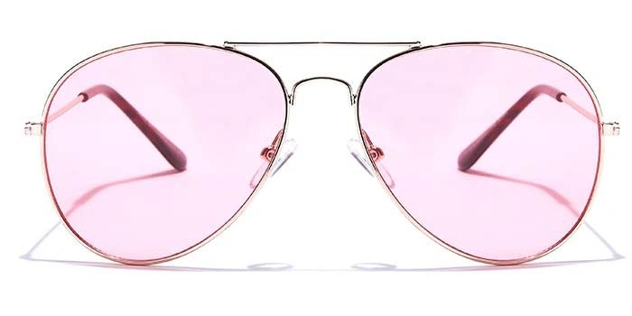 JRS by Coolwinks S33B5673 Pink Tinted Pilot Sunglasses for Men and Women-