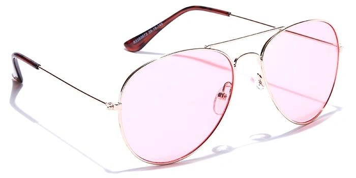 JRS by Coolwinks S33B5673 Pink Tinted Pilot Sunglasses for Men and Women-PINK-2