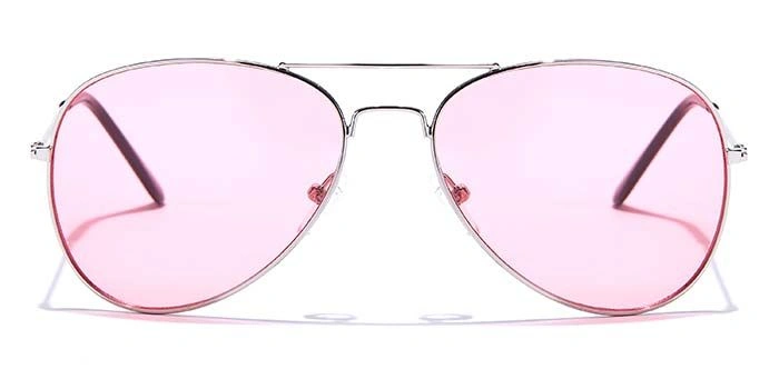 JRS by Coolwinks S33B6017 Pink Tinted Pilot Sunglasses for Men and Women-