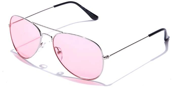 JRS by Coolwinks S33B6017 Pink Tinted Pilot Sunglasses for Men and Women-PINK-1